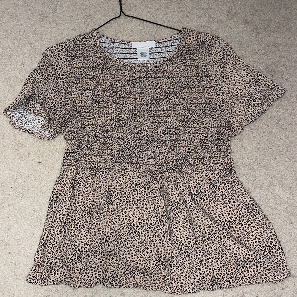 Leopard print peplum top
